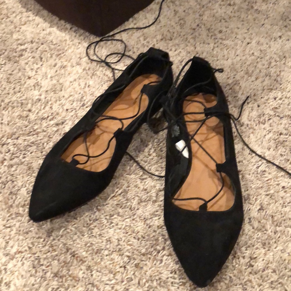 Lace up flats